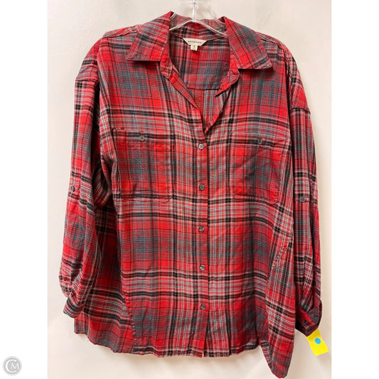 Blouse Long Sleeve By Max Studio In Red, Size: S