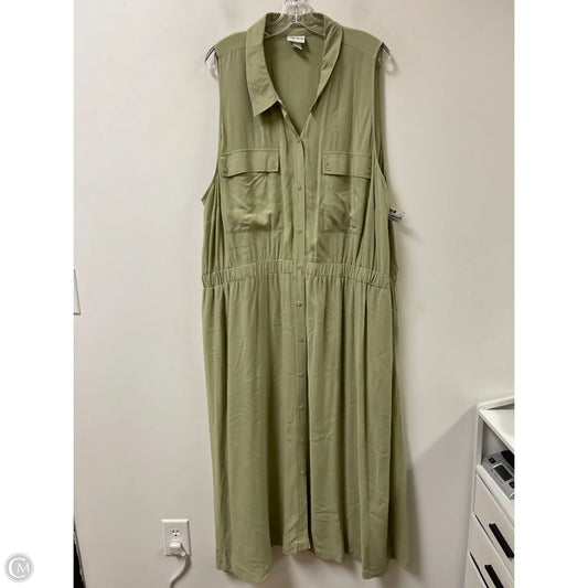 Dress Casual Maxi By Ava & Viv In Green, Size: 3x