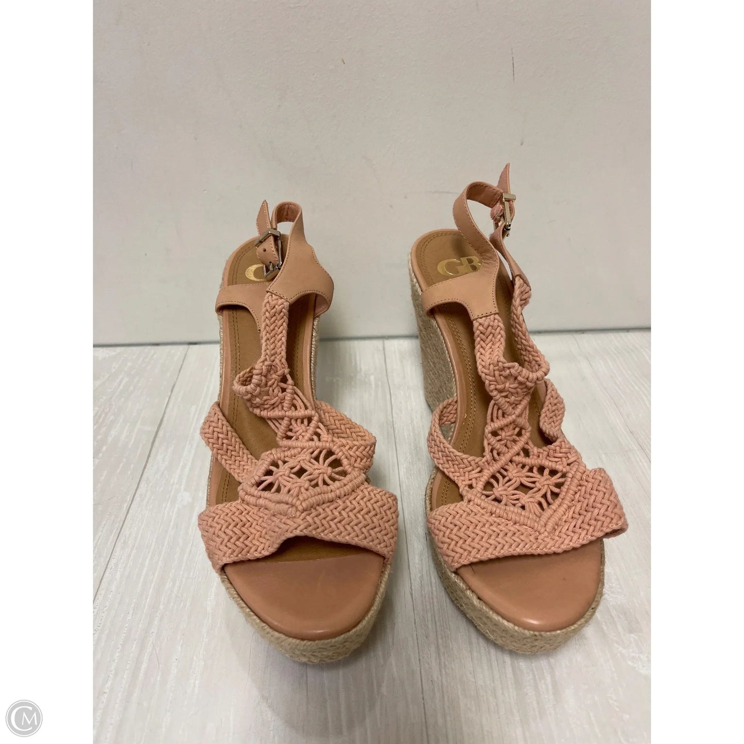 Sandals Heels Wedge By Gianni Bini In Pink, Size: 11