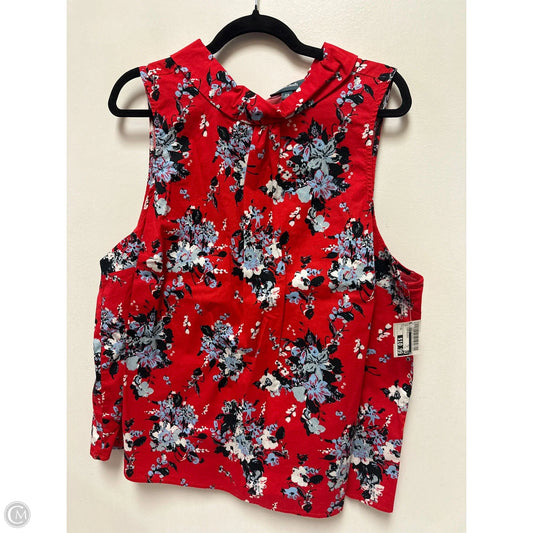 Top Sleeveless By Modcloth In Red, Size: 2x