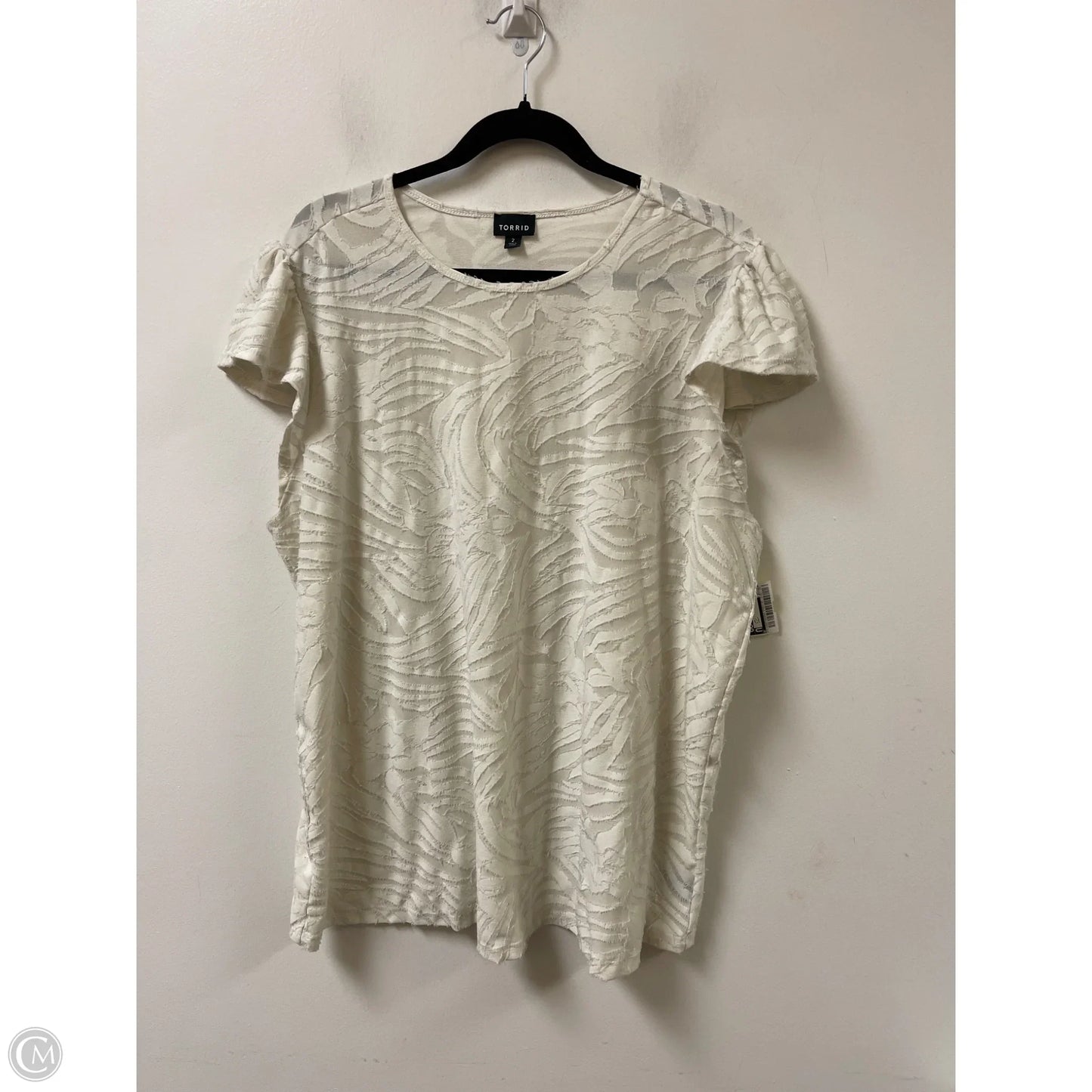 Top Short Sleeve By Torrid In Cream, Size: 2x