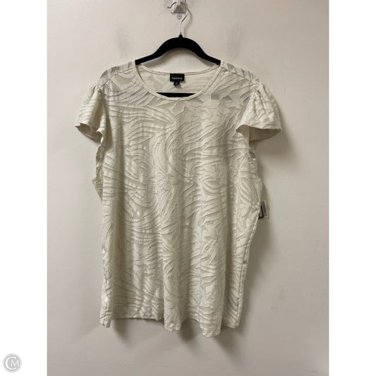 Top Short Sleeve By Torrid In Cream, Size: 2x