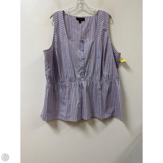 Top Sleeveless By Lane Bryant In Blue & Red & White, Size: 3x