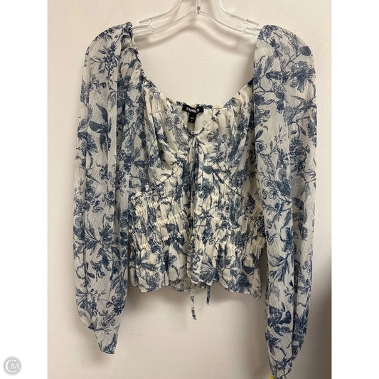 Top Long Sleeve By Express In Blue, Size: M