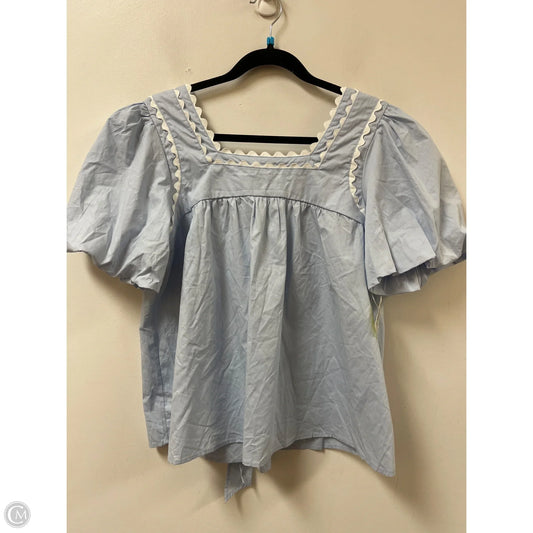 Top Short Sleeve By She + Sky In Blue, Size: L