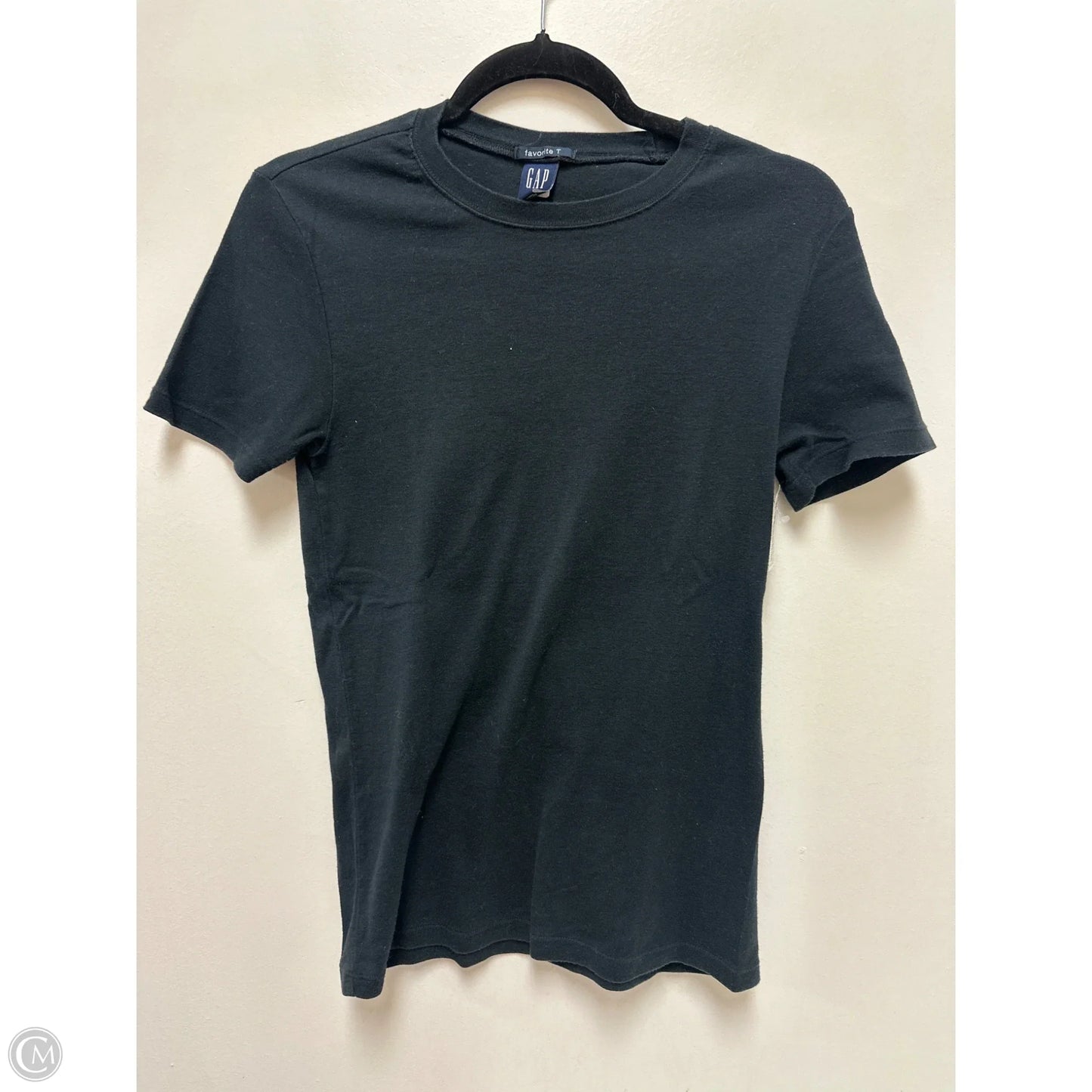 Top Short Sleeve By Gap In Black, Size: L