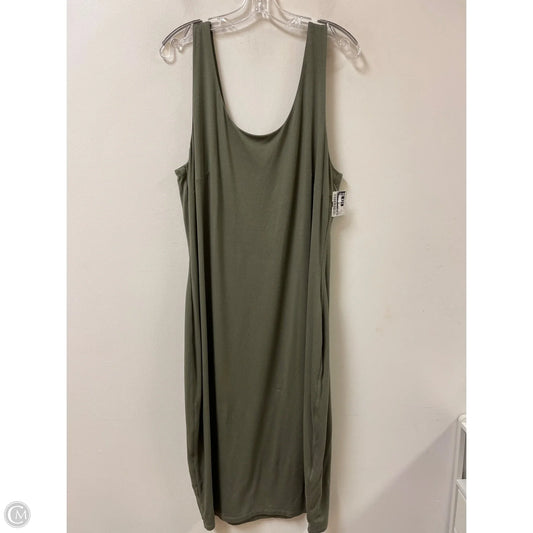Dress Casual Midi By Bar Iii In Green, Size: 3x