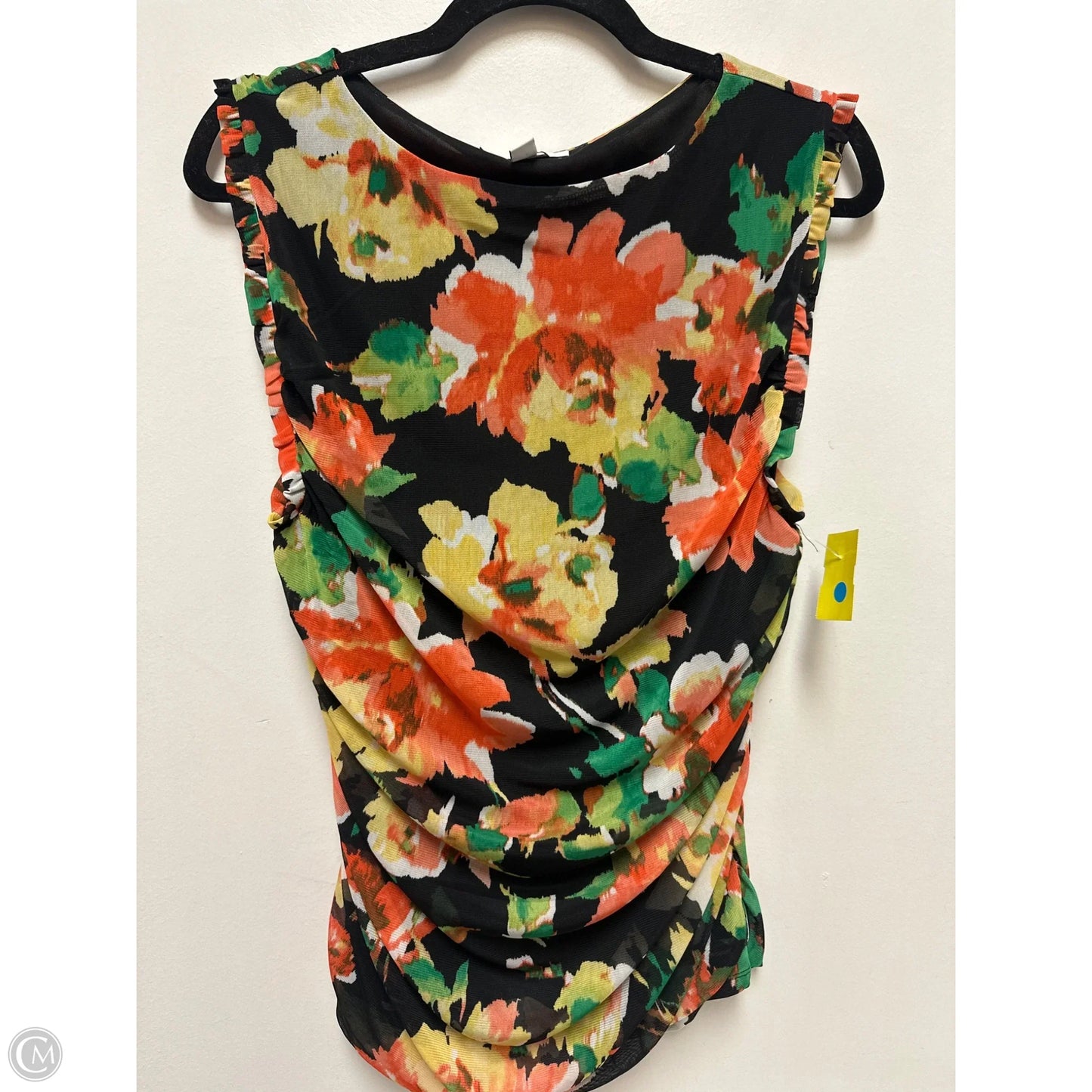 Top Sleeveless By Nine West In Floral Print, Size: Xl