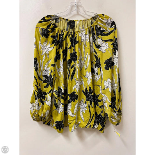 Top Long Sleeve By Worthington In Floral Print, Size: L