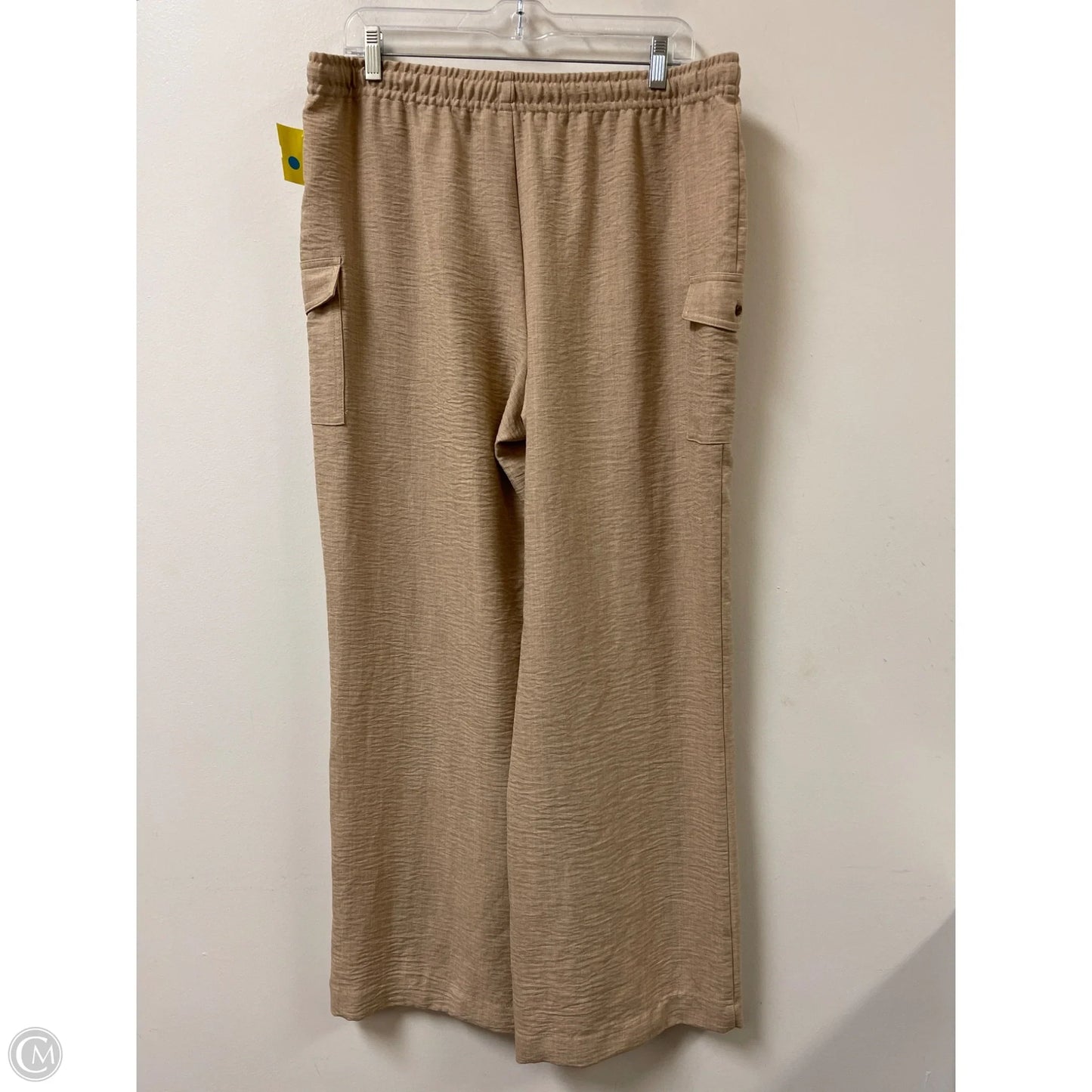 Pants Wide Leg By Calvin Klein In Tan, Size: L
