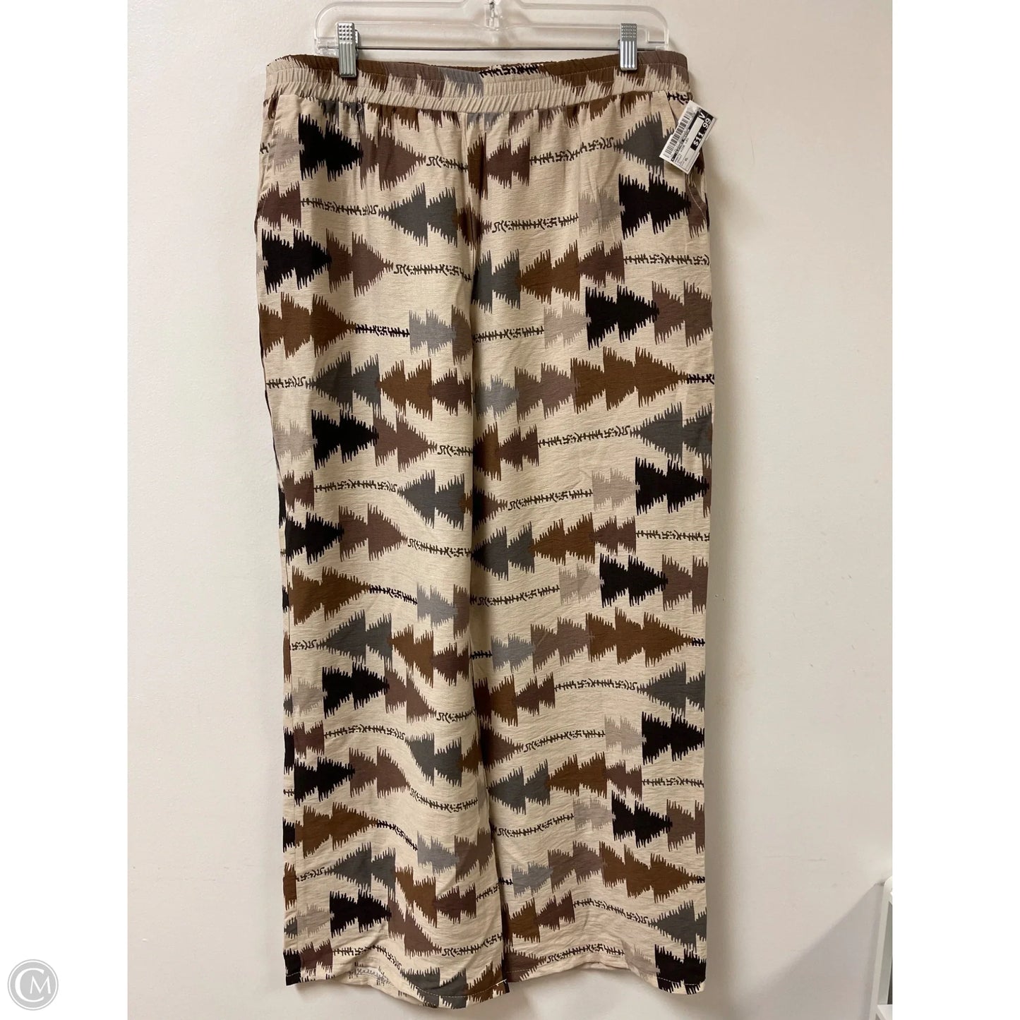 Pants Wide Leg By Clothes Mentor In Brown, Size: Xl