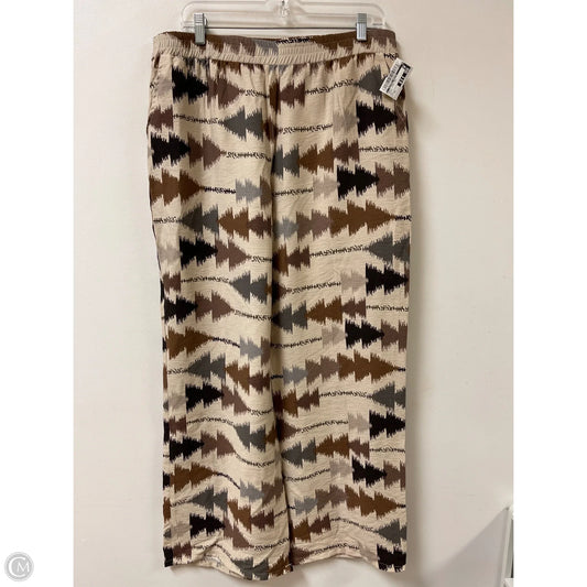 Pants Wide Leg By Clothes Mentor In Brown, Size: Xl