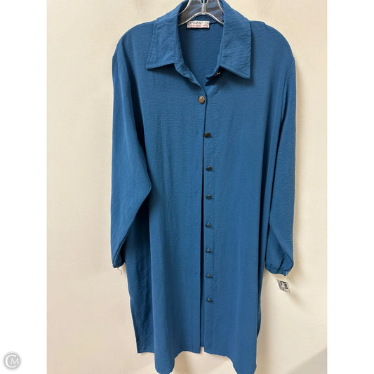 Dress Casual Midi By Clothes Mentor In Blue, Size: L