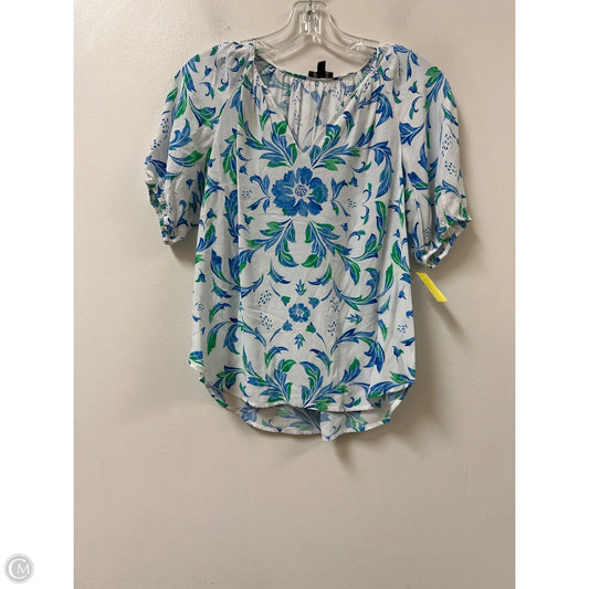 Top Short Sleeve By Talbots In Blue & Green, Size: Xs