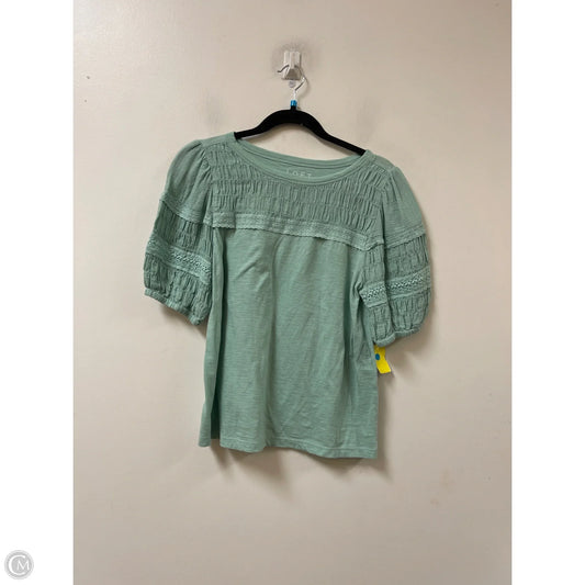 Top Short Sleeve By Loft In Green, Size: S