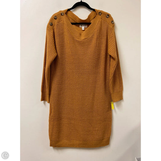 Dress Casual Midi By Say What In Yellow, Size: 3x