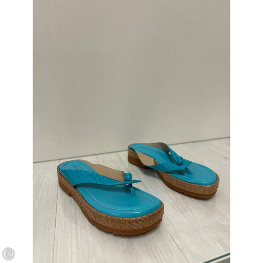 Sandals Flip Flops By Donald Pliner In Blue, Size: 8