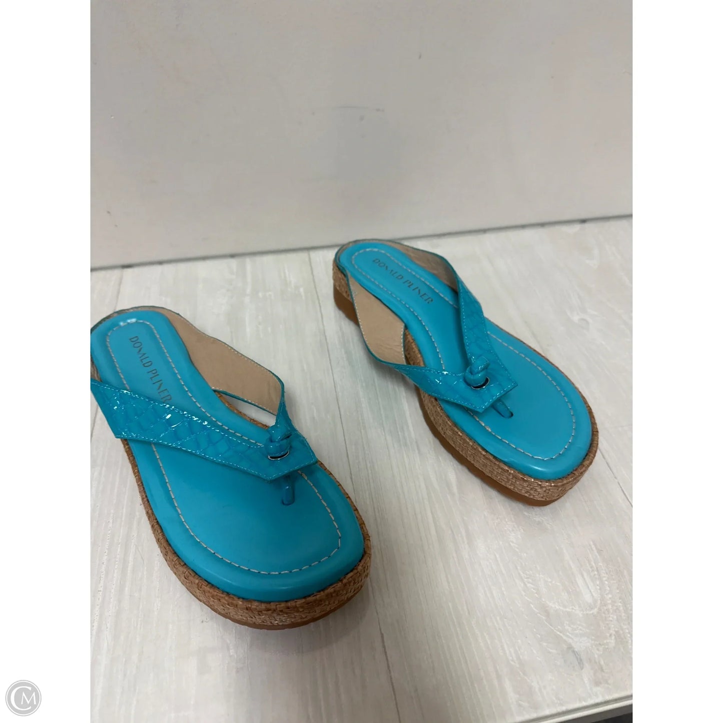 Sandals Flip Flops By Donald Pliner In Blue, Size: 8