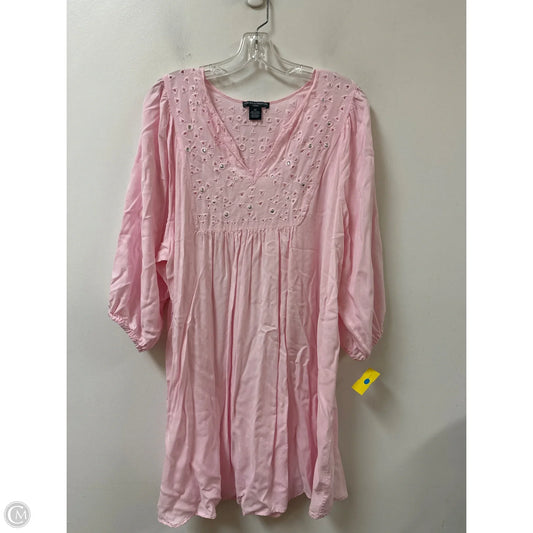 Tunic Long Sleeve By Chelsea And Theodore In Pink, Size: 2x