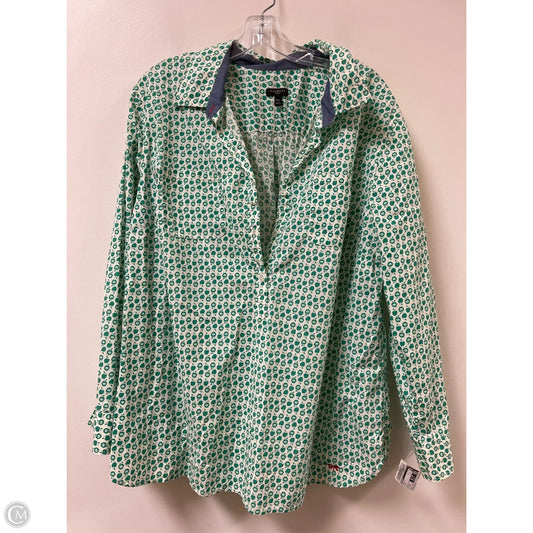 Blouse Long Sleeve By Talbots In Green, Size: 2x