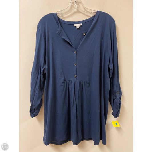 Top Long Sleeve By J. Jill In Blue, Size: Xl