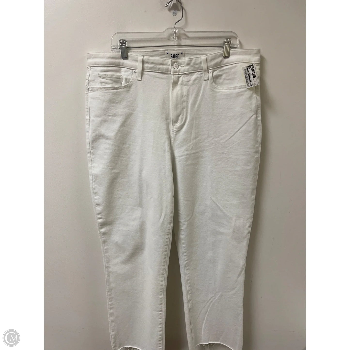 Jeans Straight By Paige In White, Size: 18
