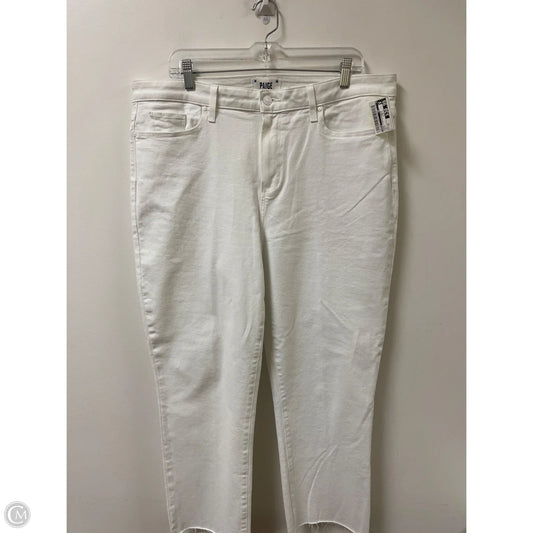Jeans Straight By Paige In White, Size: 18