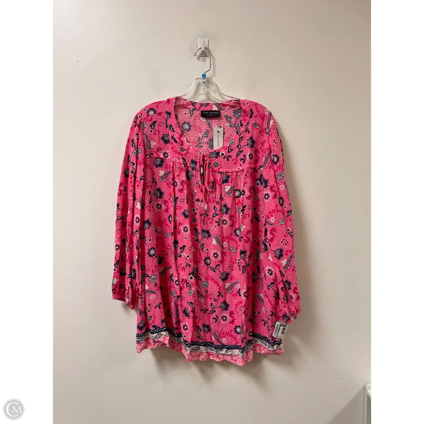 Top Long Sleeve By Lane Bryant In Pink, Size: 4x