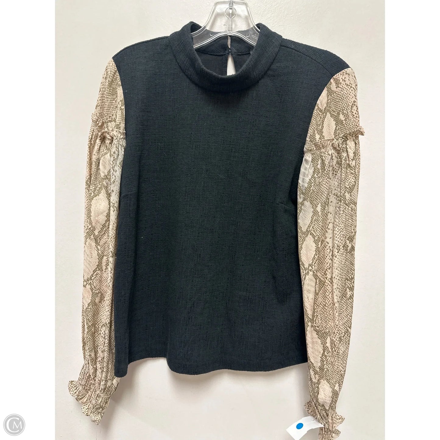 Top Long Sleeve By Current Air In Black, Size: S