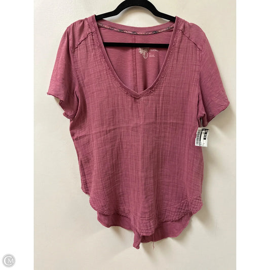 Top Short Sleeve By Pilcro In Pink, Size: M