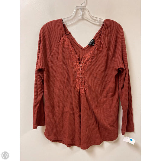 Top Long Sleeve By Torrid In Orange, Size: Xl