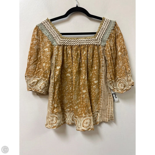 Top Short Sleeve By Rachel Zoe In Yellow, Size: M
