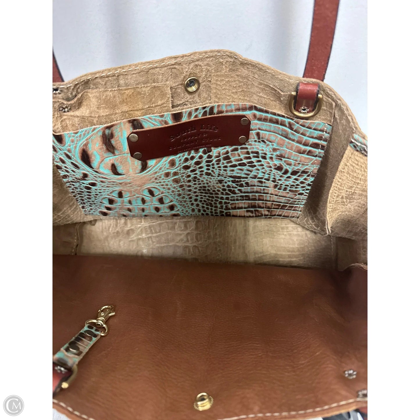 Handbag Leather By Cma, Size: Large