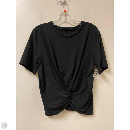 Athletic Top Short Sleeve By Lululemon In Black, Size: M