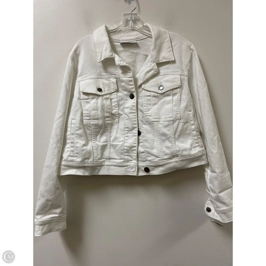 Jacket Denim By Lane Bryant In White, Size: 1x