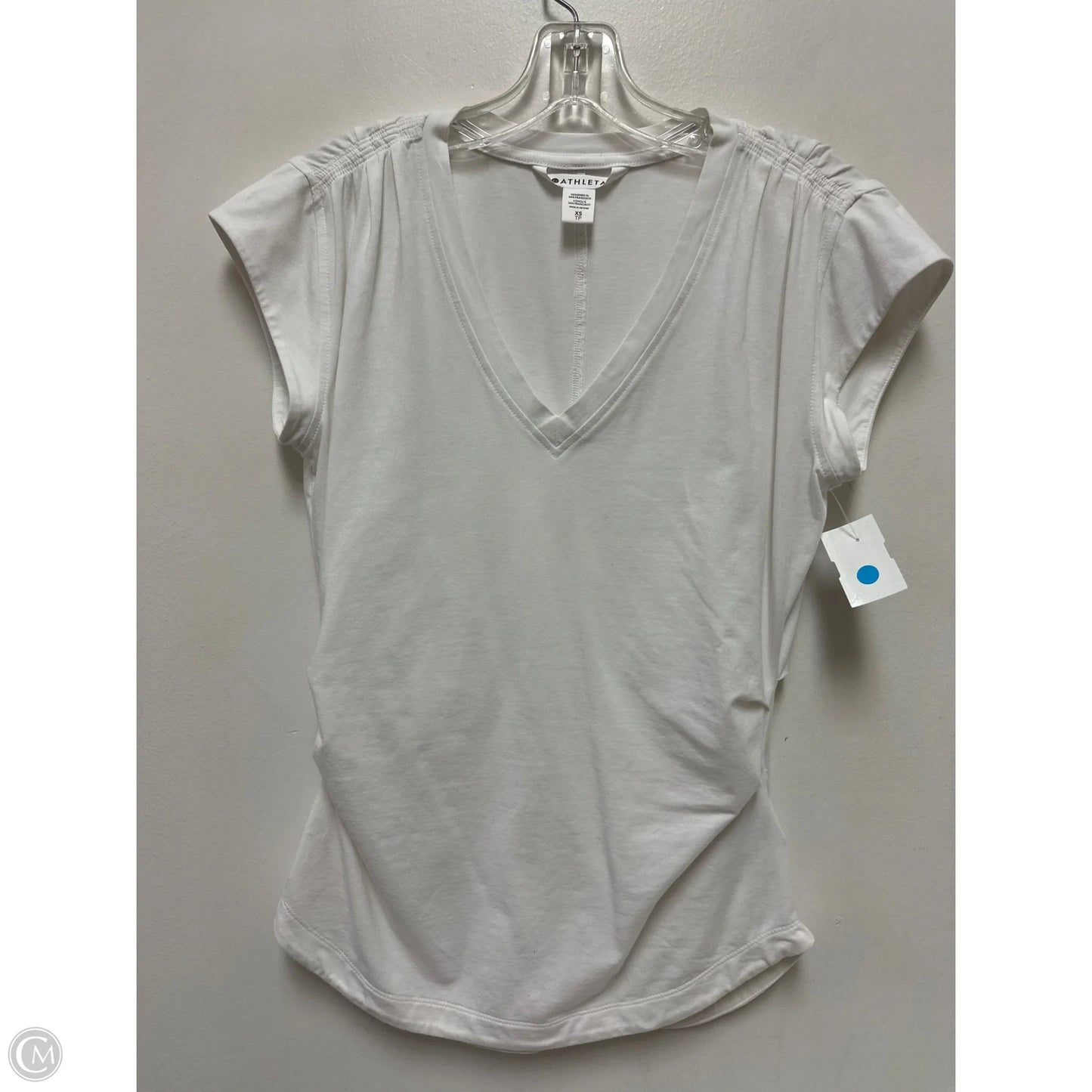 Athletic Top Short Sleeve By Athleta In White, Size: Xs