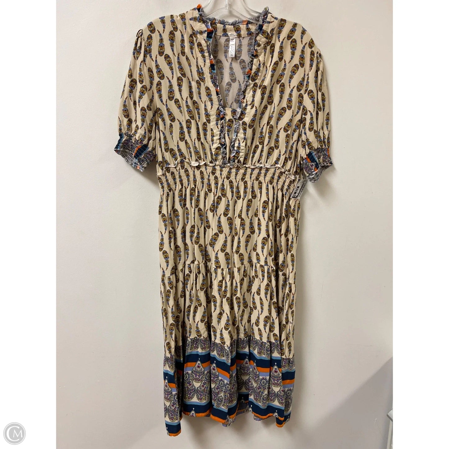 Dress Casual Maxi By Lapis In Cream, Size: Xl