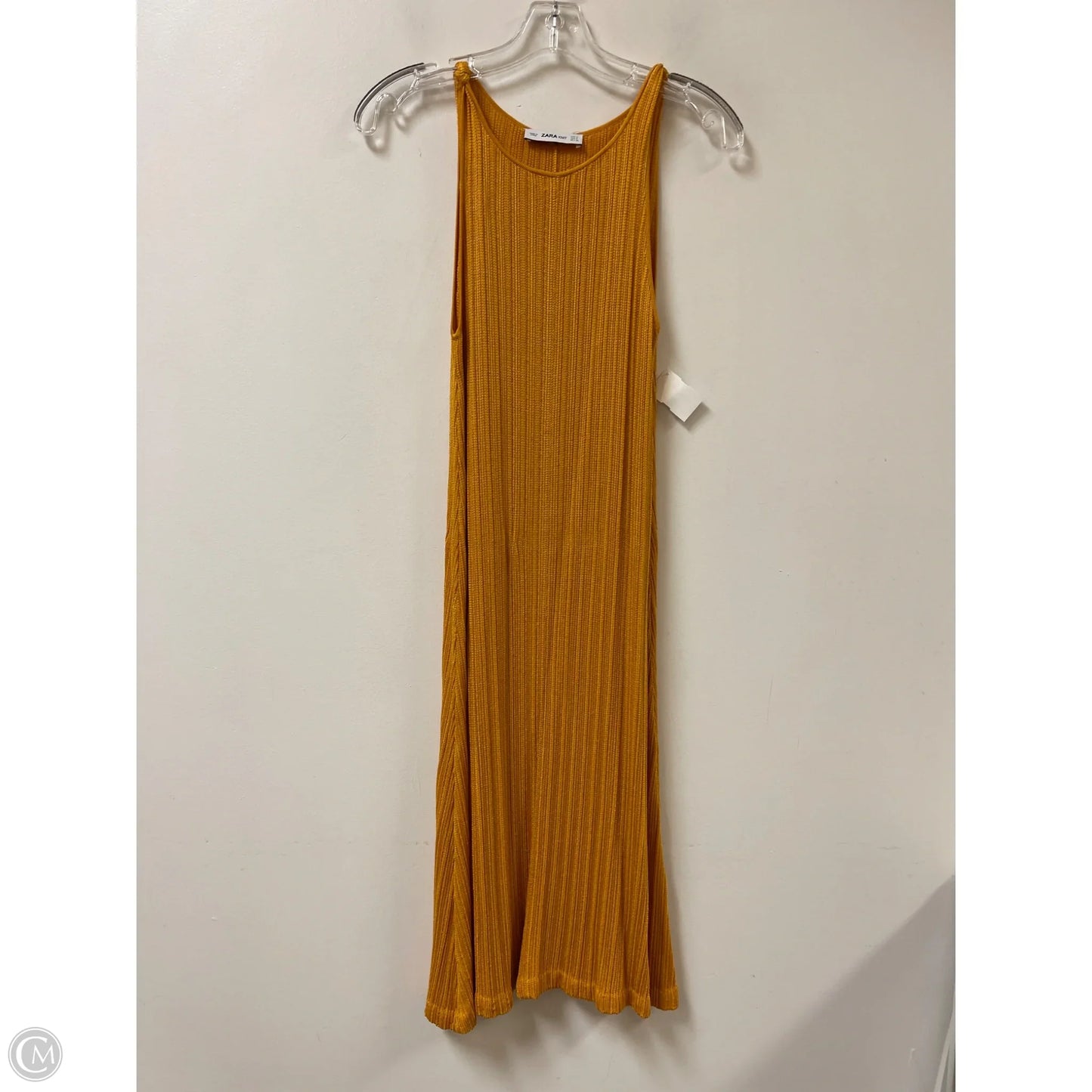 Dress Casual Midi By Zara In Yellow, Size: S
