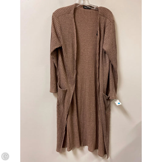 Sweater Cardigan By Clothes Mentor In Brown, Size: 2x