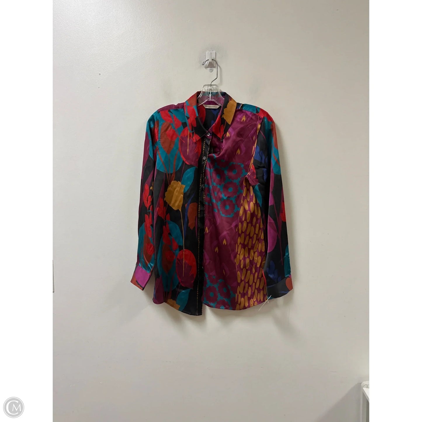 Blouse Long Sleeve By Soft Surroundings In Multi-colored, Size: S