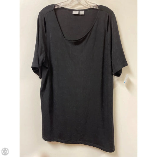 Tunic Short Sleeve By Chicos In Black, Size: Xl