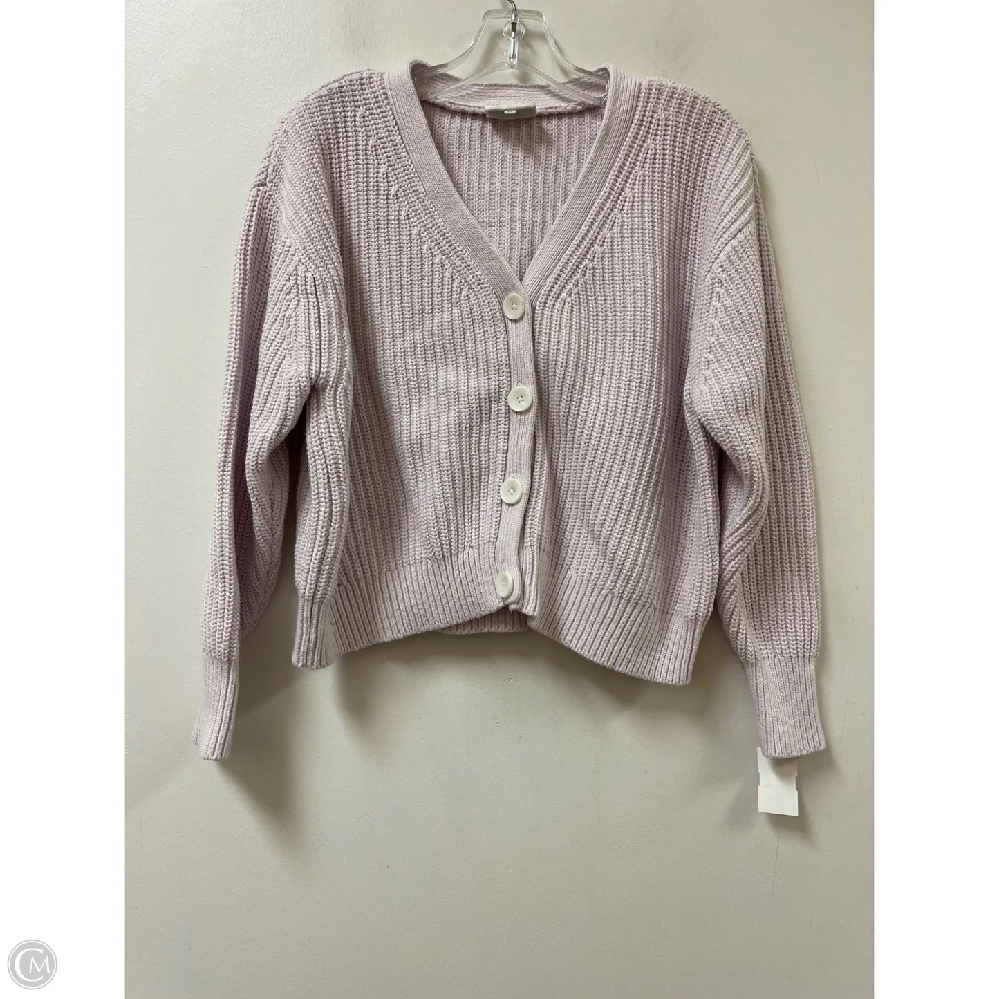 Sweater Cardigan By Clothes Mentor In Purple, Size: M