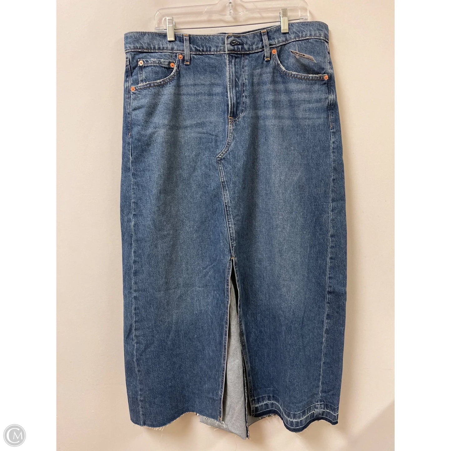 Skirt Maxi By Gap In Blue Denim, Size: 16