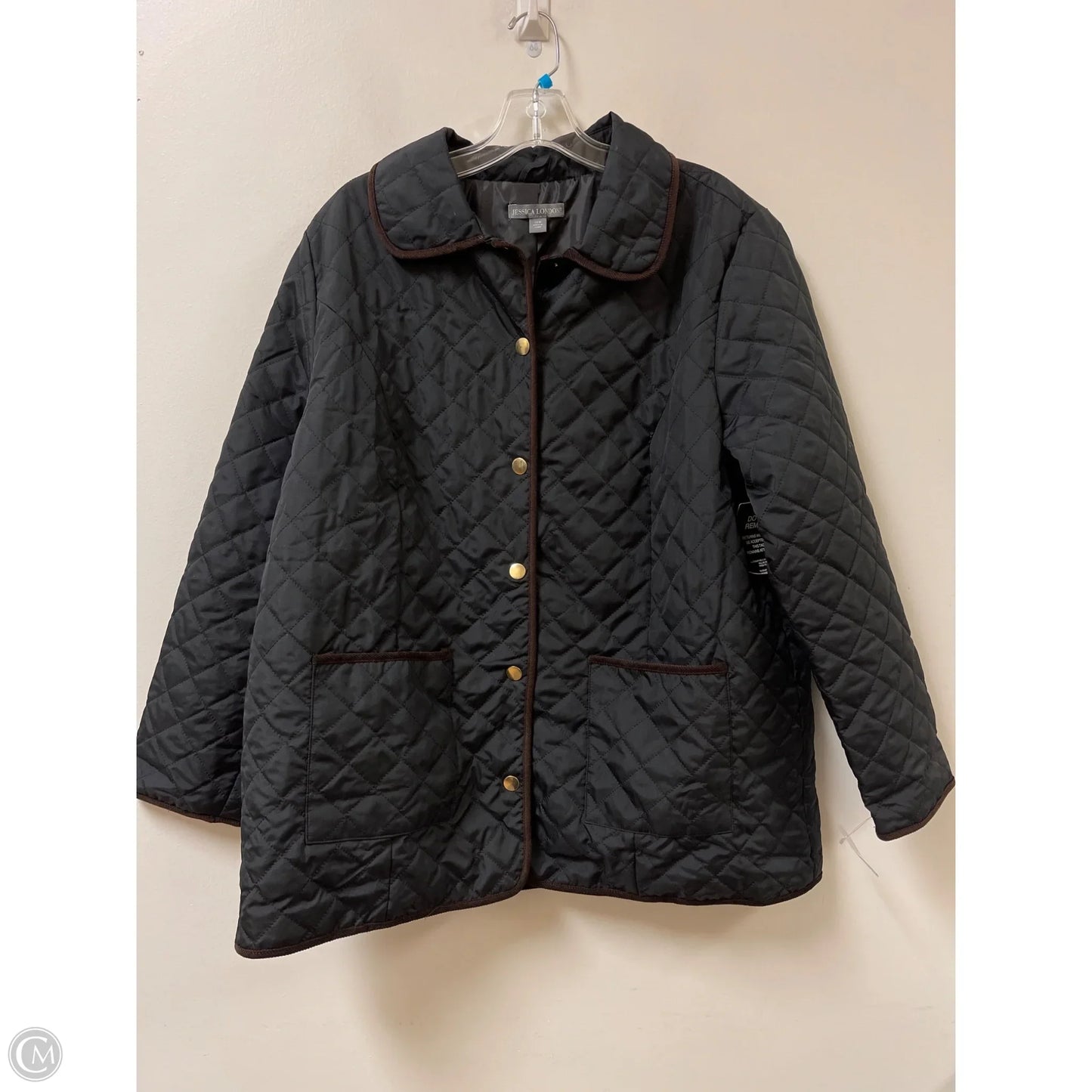 Jacket Puffer & Quilted By Jessica London In Black, Size: 2x