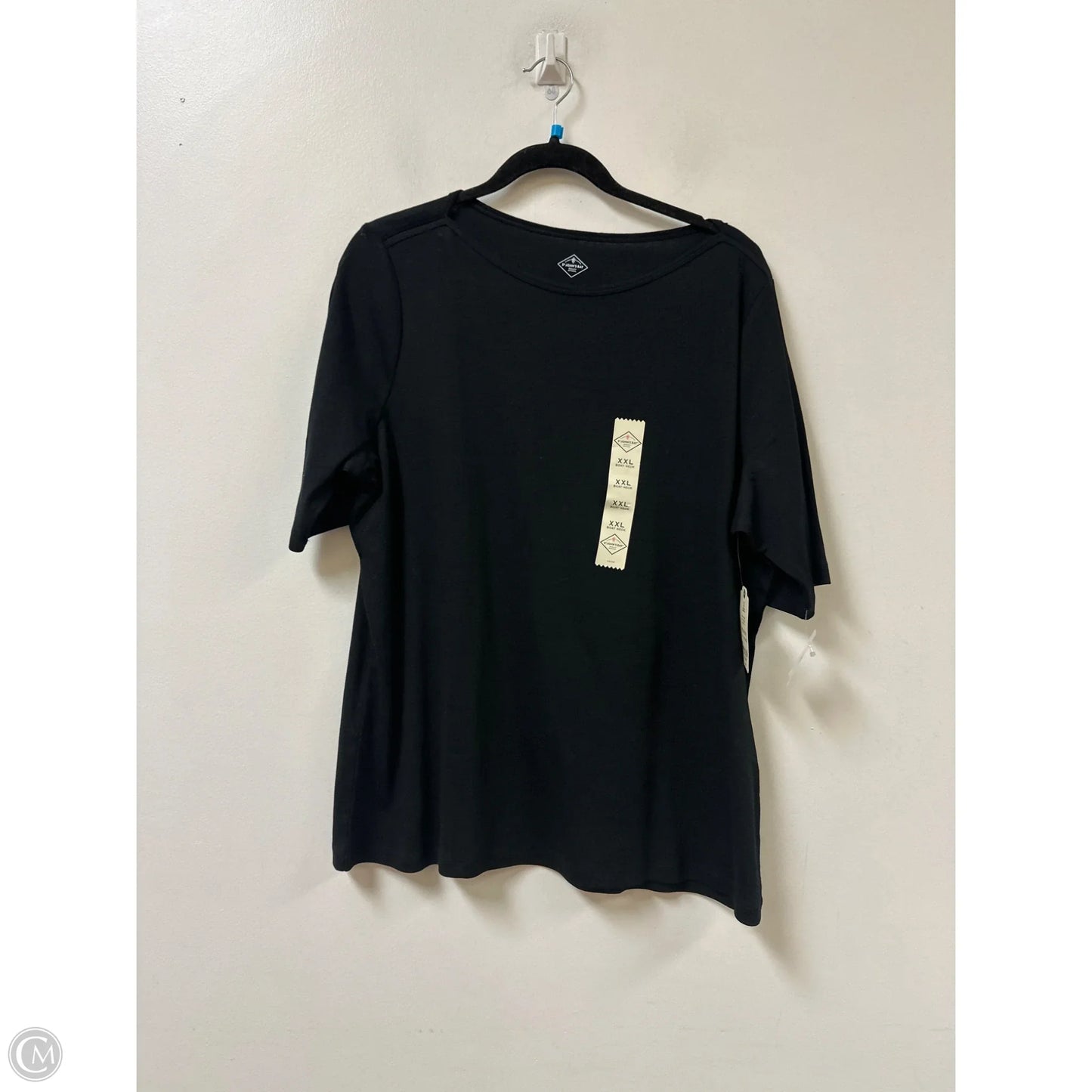 Top Short Sleeve By St Johns Bay In Black, Size: 1x