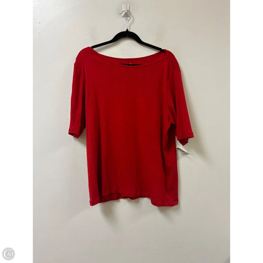Top Short Sleeve By St Johns Bay In Red, Size: 1x