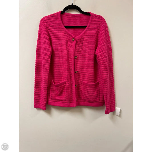 Sweater Cardigan By Clothes Mentor In Pink, Size: S