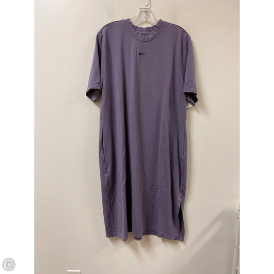 Dress Casual Midi By Nike Apparel In Purple, Size: 3x