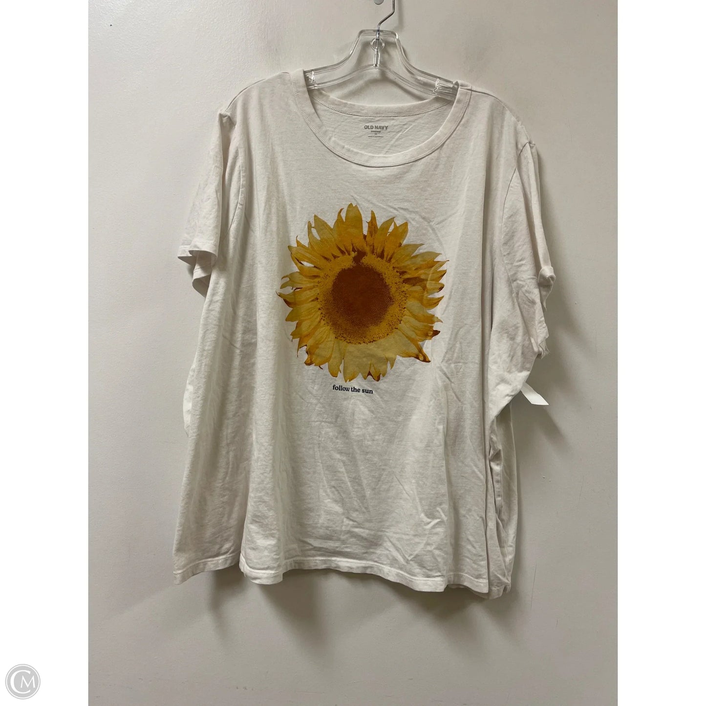 Top Short Sleeve By Old Navy In Cream, Size: 4x