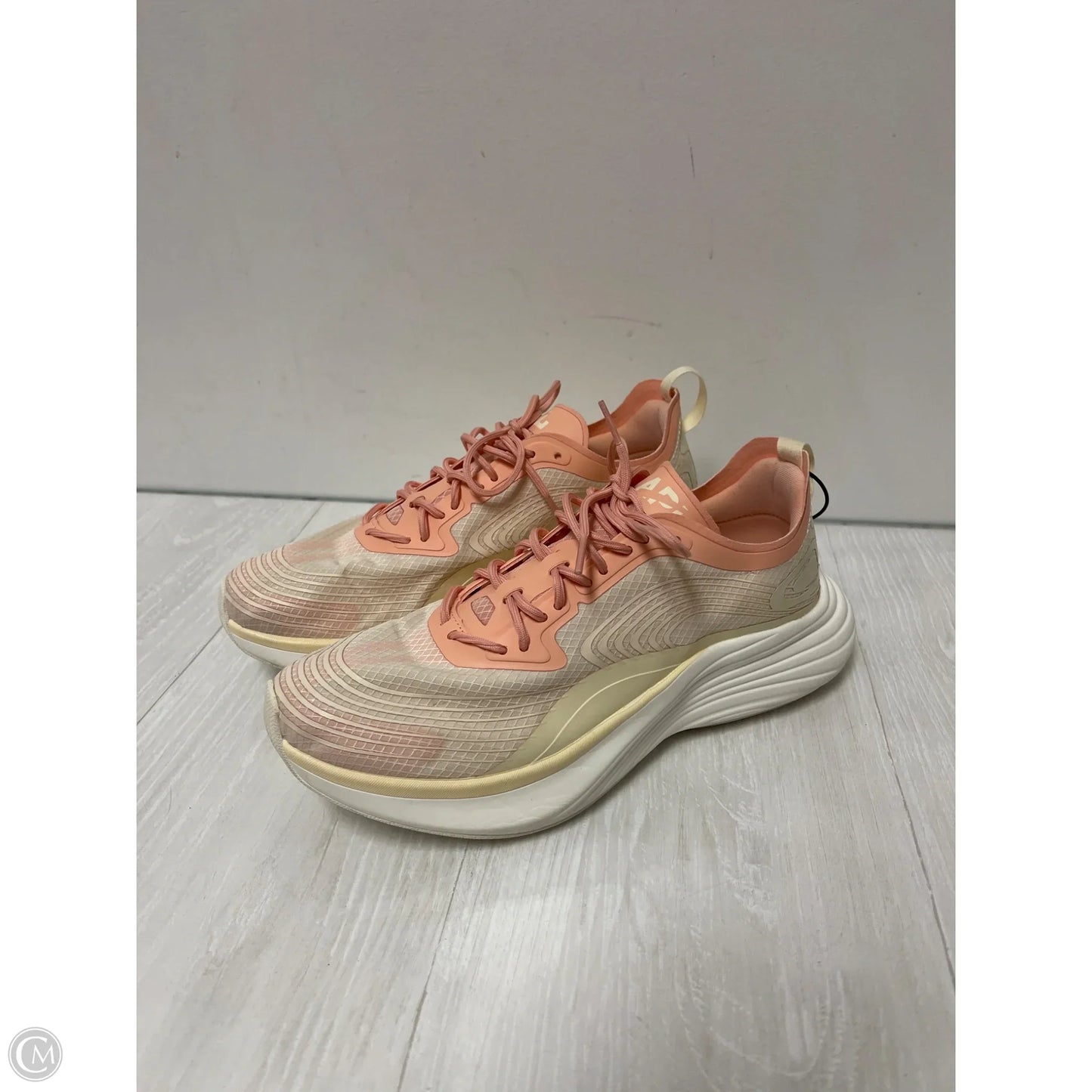 Shoes Designer By Apl In Peach, Size: 8.5